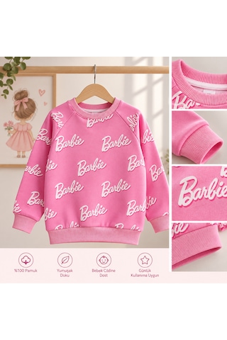 Bebe Bebek Sweatshirt Pembe - Beyaz