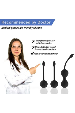 X-sense Siyah 3 Parça Kegel Egzersiz Topları Seti