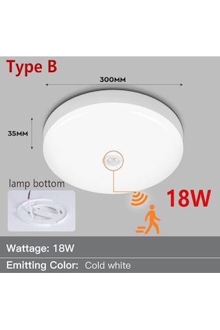 Jms Canmeijia Hareket Sensörlü Led Tavan Işıkları 15w 20w 30w 40w Akıllı Pır Hareke İç Mekan Aydınlatma Led Aydınlatmalar 54350178