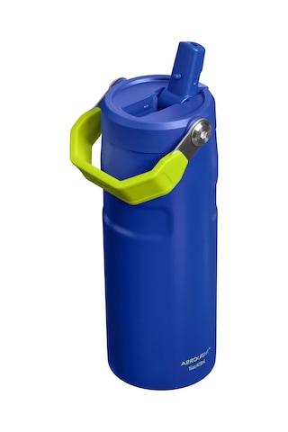 Stanley The Iceflow Flip Straw 2.0 Pipetli Termos Bardak 0.47 Lt / Cobalt Chartreuse Lacivert
