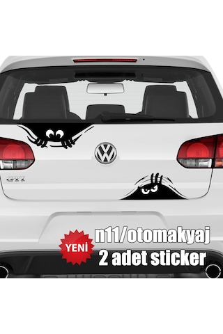 Oto Sticker Hayalet Canavar Göz Bagaj Kapı Far Altı Uyumlu