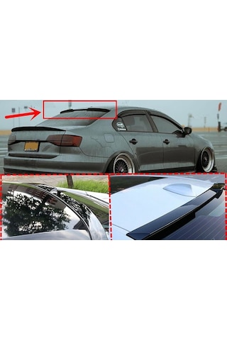 Autogp Vw Jetta Cam Üstü Spoiler Pianoblack Boyalı Yarasa 2011 / 2017 Agp-bgz-sp-145463