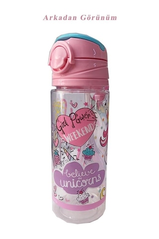 Kız Çocuk Unicorn Matara 500 ML 1 Adet Lisanslı Suluk Okul Matarası Öğrenci Suluğu