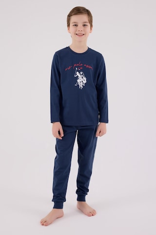 U.S. Polo Assn. U.s. Polo Assn Erkek Çocuk Mavi Pijama Takımı Us2233-c-v1