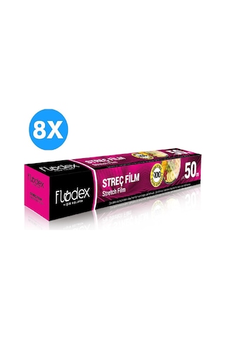 Flodex Streç Film 50 Metre x 8 Adet