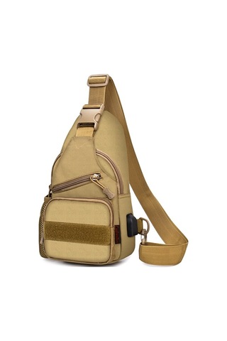 Tongxida Outdoor Askeri Çanta Su Geçirmez, Usb Portlu, Cepli, Tek Omuzlu Göğüs Çantası Model 2 Çok Renkli