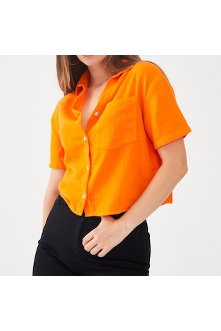 Kadın Oranj Gömlek Turuncu