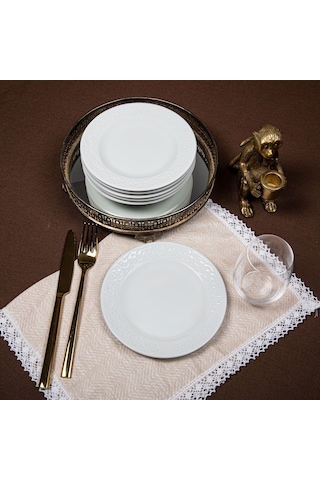 Güral Porselen Bahar Dalı Pasta Tabağı 6 Adet 16 CM