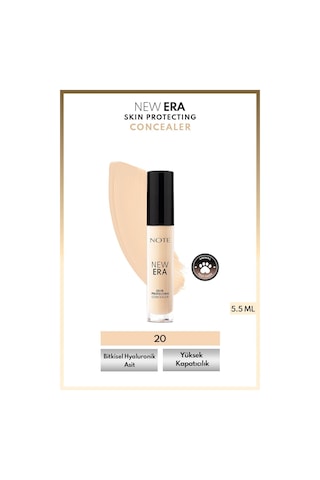 Note Cosmetique New Era Skin Protecting Concealer Nemli Bitişli Göz Altı Kapatıcısı - 20 Light Beige
