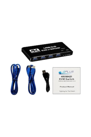 4kvm421 Kvm Switch 2x1 Hdmı 2.0 4k Ultra Hd 2160p Usb 3.0 Hdcp 2.3 Hdr10 400mhz Hız