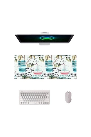 Fastbuy Ofis Kauçuk Mouse Pad - 900x400x3mm - 12 Bitki Ormanı Renkleri 12 Tropikal Yağmur Ormanı