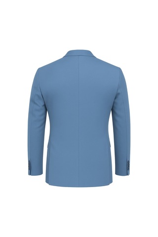 Plus Scorpion Erkek Slim Fit Blazer Ceket Açık İndigo Tek Düğmeli Şık Günlük & Ofis Kombinleri İçin Tam Astar Indıgo