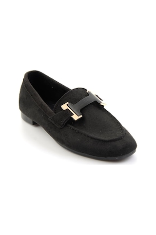 Bambi Siyah Kadın Loafer Ayakkabı K01688012272 Siyah