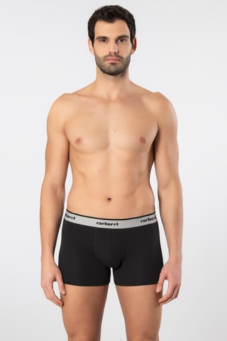 Cacharel Erkek Desenli Likralı Boxer 3'lü Paket 1339/siyah 1 Gri
