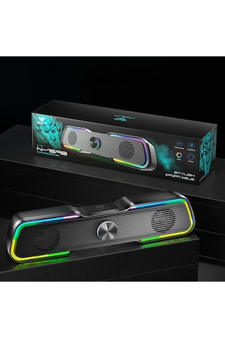 Aula N-169b Aux Stereo 2.0 Rgb Masaüstü Gaming Oyuncu Hoparlör Speaker