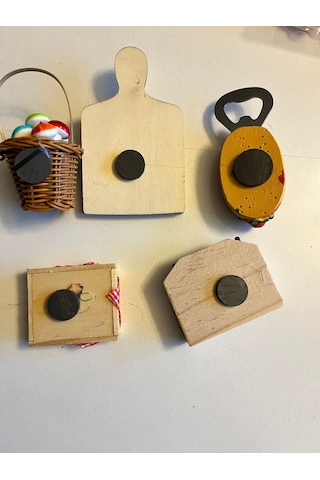 5 Adet Birden Magnetli Mini Buz Dolabı Süsü Ve Oyuncak