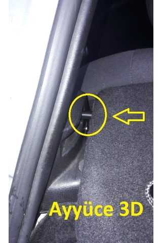 Ayyüce 3d, Mini Cooper R56 Bagaj Pandizot Pimleri, 2x, Siyah