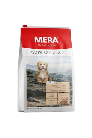Mera Pure Sensitive Mini Adult Hindili Küçük Irk Köpek Maması 4 KG Mera Pure Sensitive Mini Adult Hindili Küçük Irk Köpek Maması 4 KG