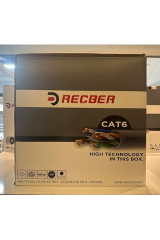 Reçber Cat 6 Halogen Free U/utp Sl400 23 Awg 305 Metre Mavi