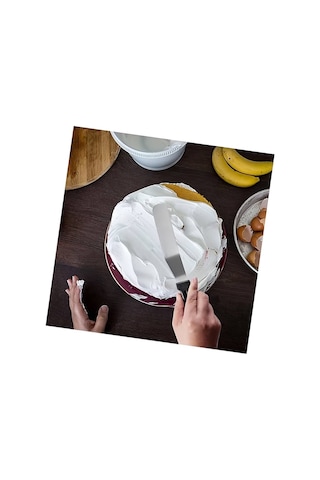 Paslanmaz Çelik L Tipi Pastacı Spatulası Krema Düzeltme Ve Pasta Şekillendirme Bıçağı Evimdeyokyok Çok Renkli