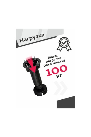 Centr Mebel'noj Furnitury Plastikten Ayarlanabilir Mobilya Ayaklığı, 16 Adet 307374722 Siyah