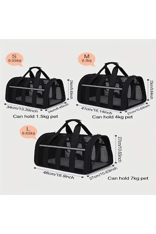 Honeybeeshop Havayolu Onaylı Portatif Evcil Hayvan Taşıma Çantası Orange L 18 9x10 63x10 63 İn Kedi Köpek İçin Katlanabilir Kumaş Kafes Kilitli Emniyet Fermuarlı