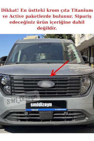 2024-2025-2026 Ford Courier Ön Panjur Krom Çıtaları Kromları Nikelaj 8 Parça