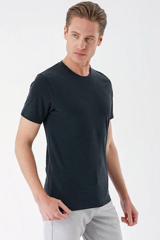 Efor Slim Fit Bisiklet Yaka Pamuklu Siyah Tişört Ts 880 Siyah