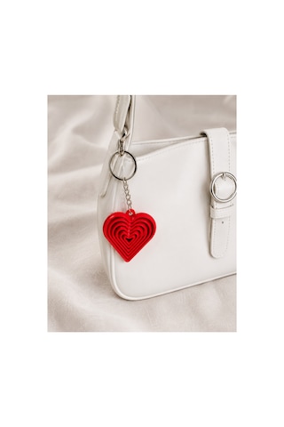 Tarzınıseç 3d Kırmızı Kalp Anahtarlık Charm 2'li Set
