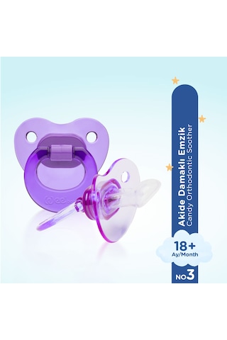 Wee Baby Akide Damaklı Emzik No:3 Mor 18+ Ay