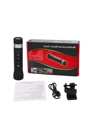 Fortunelane Bluetooth Kablosuz Hoparlör Bisiklete Montaj - Led Fenerli, Su Geçirmez, 24 Saat Pil Ömrü, Dış Mekan Hoparlörü