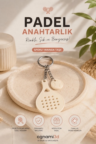 3d Baskı Padel Raketi Anahtarlık - Renk Seçenekli Mini Padel Anahtarlık 55055851