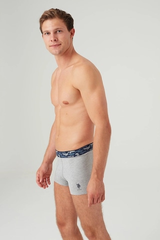 U.S. Polo Assn. Erkek Gri Melanj - Lacivert 2 Li Boxer 80357 Gri Melanj - Lacivert
