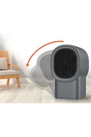 Dm Ev Isıtıcı Yurt Küçük Sessiz Sıcak Hava Üfleyici Taşınabilir Kırmızı