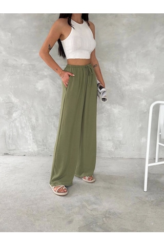 Tam12den Ayrobin Oversize Kadın Pantalon - Mint Yeşili Mint Yeşili