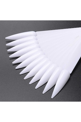 Ellea Kalıcı Oje Stiletto Renk Kartelası Beyaz 40'lı