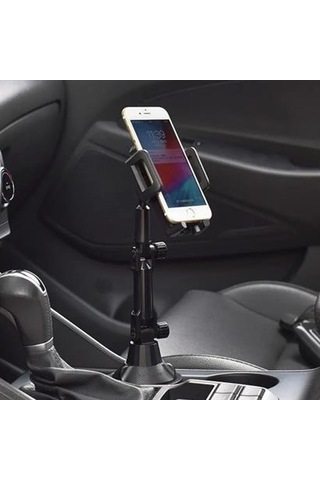Telefon Tutucu Teleskopik Araç Bardak Yerine Giren 360 Derece Dönen Tutucu