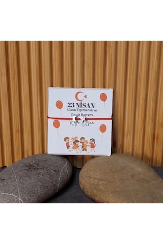 Uretti - Özlem 9422 - 5255 Ay Yıldız Temalı 5'li Paket 23 Nisan Çocuk Bilekliği - Gümüş Renk Gümüş