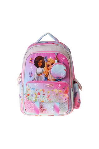 Wow Generation Butterfly Baskılı Turkuaz - Pembe Kız Çocuk İlkokul Çantası - Günlük Sırt Çantası - W6074 Çok Renkli