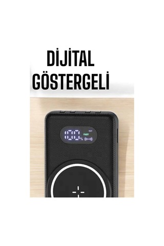 Hızlı Şarj Dijital Göstergeli Powerbankli Çoklu Şarj Özelliği Çok Renkli 90123785