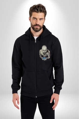 Angemiel Breaking Bad Kadın Erkek Siyah Kapüşonlu Fermuarlı Baskılı Hırka Sweatshirt Siyah
