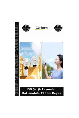 Elfanı Dijital Ekranlı Sessiz Güçlü Motor Masaüstü Usb Şarjlı Taşınabilir Katlanabilir El Fanı