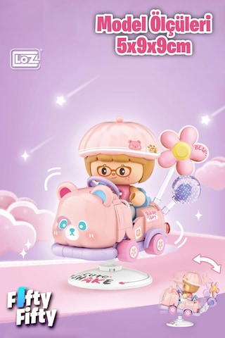 Loz Creative Serisi Sallanan Pembe Panda Modeli 189 Parça Oyuncak Yapım Seti Fflz-4301