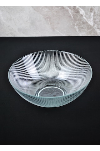 Vargas Cam Salata Tabağı Sunum Cips Tabak 22 Cm Servis Kasesi- 1