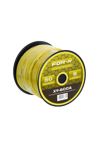 For-x 6 Ga Bakır Oto Amfi Power Kablosu 50 Metre Xy-6 Cca