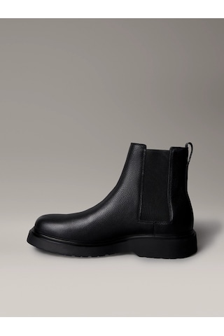 Calvin Klein Deri Combat Chelsea Erkek Siyah Bot Ym0ym01374-0gj Siyah