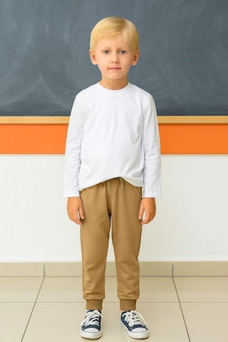 Beli Lastikli Erkek Çocuk Jogger Eşofman Altı St09266 Bej