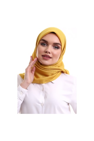 Kofra Desenli Baş Örtü - Sarı
