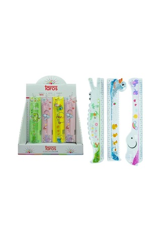 Taros Unick Color Simli Animal 20 Cm Cetvel Çok Renkli