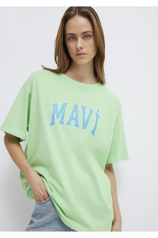 Mavi - Mavi Logo Baskılı Yeşil Tişört 1600843-71721 Yeşil